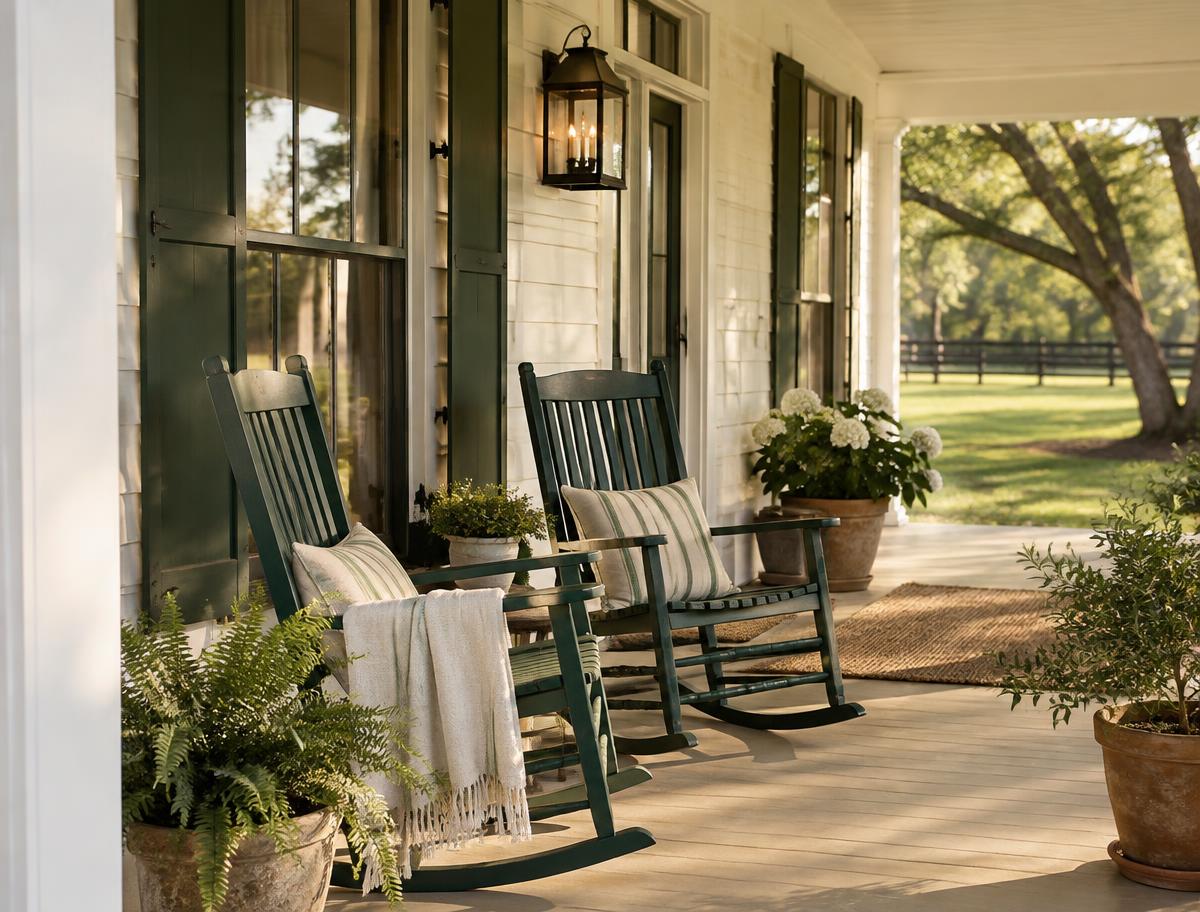 Illustrative image: Two rocking chairs on a quiet porch